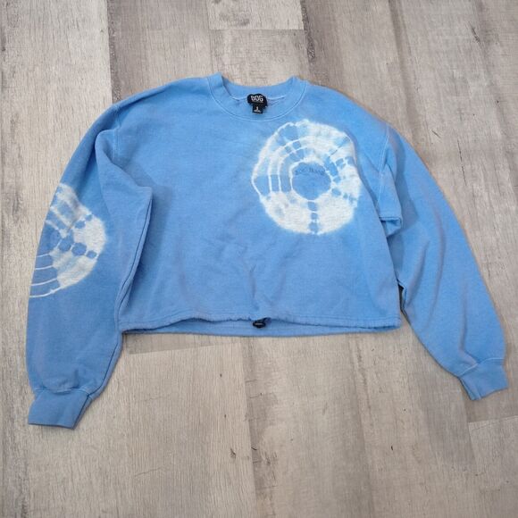 BDG Urban Outfitters Cropped Sweatshirt Small S Pullover Blue Tie Dye - Picture 1 of 6